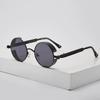 Personalized Steampunk Red Sunglasses Men Round Punk Alloy Metal Sunglasses Uv400 Goggles Gothic Style Shades Sunglases