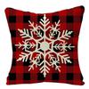 Festive Christmas Cushion Cover Featuring Adorable Reindeer And Snowflakes Design