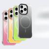 Магнитный получехол градиентного цвета для Apple 15 ProMax, чехол для защиты от падений, подходит для iPhone 16, безрамочный чехол для телефона