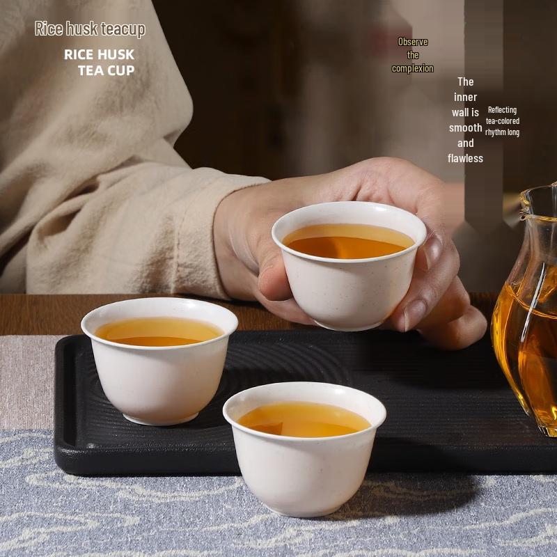 Sweet Elegance Rice Husk Disposable Tea Cups