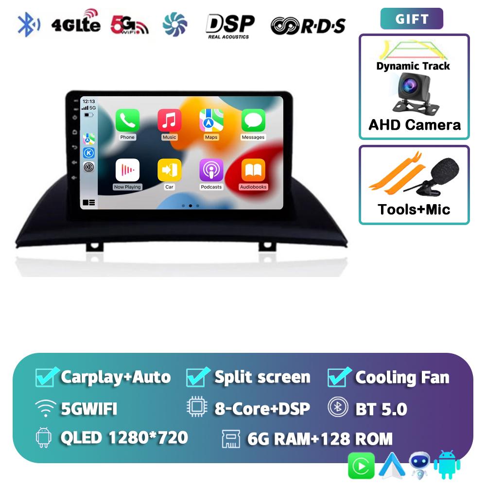 Android 14 Carplay Auto WIFI+4G автомобильное радио для BMW X3 E83 2004 - 2012 Мультимедиа GPS Видеоплеер Стерео 2din DSP Головное устройство Аудио