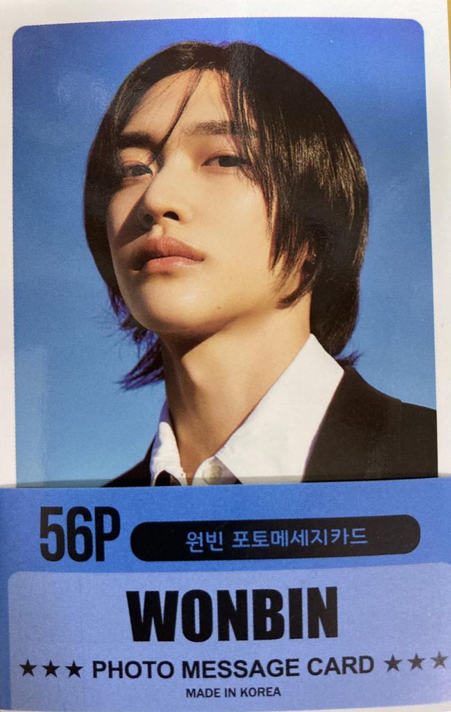Won Bin Goods Фотокарточки Набор из 56 карточек с сообщениями Poca Trading Card Rise (РИИЗЕ ВОНБИН) [Элемент]