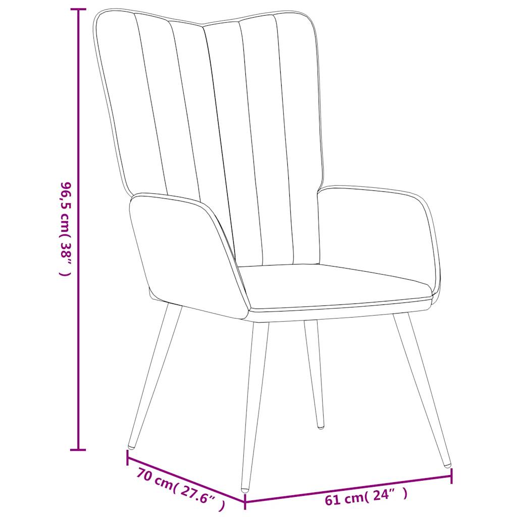 Relax Armchair Cream White Velvet