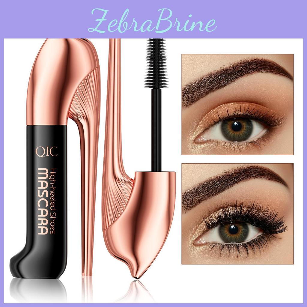 Новая тушь Qic Makeup High Mascara Heels Водостойкая Не размазывающаяся 4D Объемная Подкручивающая
