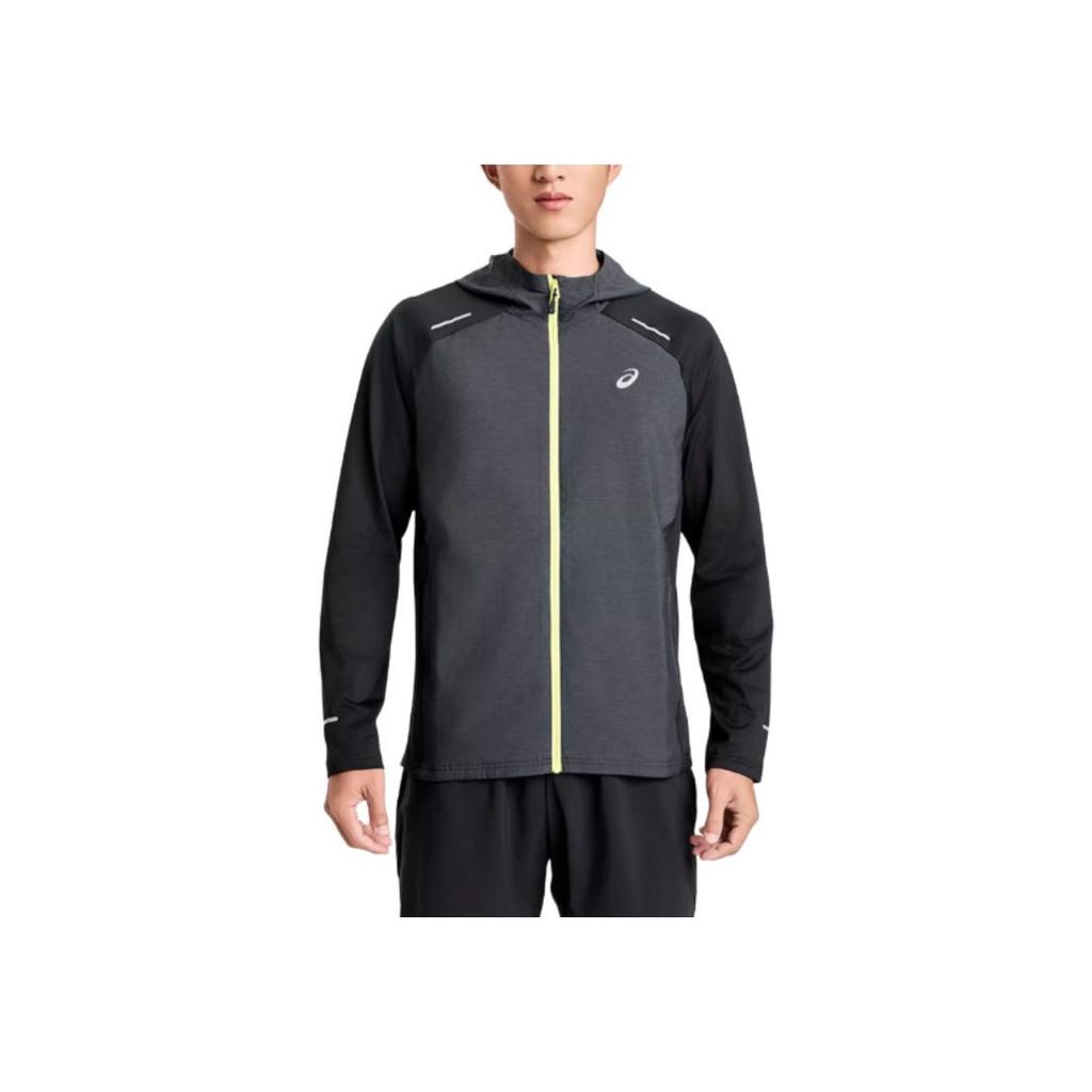 Asics Mens Running Series Color Block Versatile Hooded Comfortable Fashion Jacket Men Jackets Black 2011D258-001