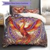 SparklingPlanetBirds Pattern Bedding Quilt Set Quilt Cover Pillowcase Home Decoration Birthday Gift (1 * duvet cover + 2 * pillowcase, without core)