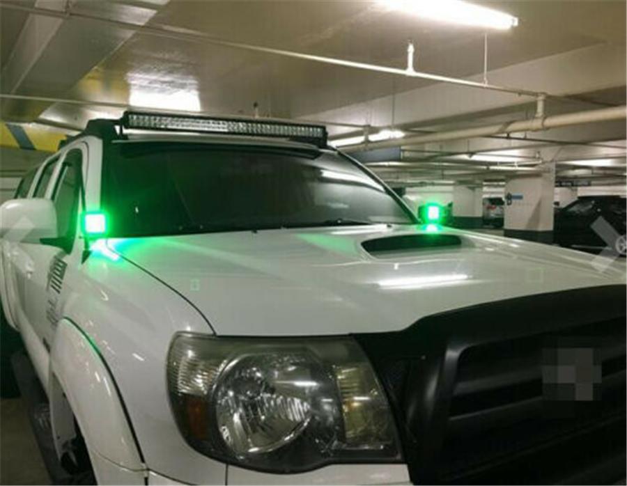 2x 3" Точечные светодиодные рабочие фары RGB Кольцо-гало Бегущий Многоцветный Пульт дистанционного управления