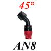 AN4 AN6 AN8 AN10 AN12 Для Поворотных Шлангов PTFE Масляных Топливных Фитинг Прямой 0°/45°/90°/180° Многоразовый Фитинг Шланга Адаптер
