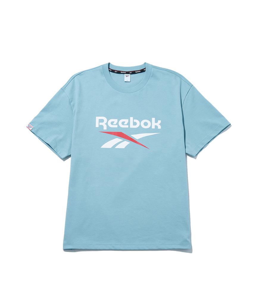 Reebok Футболка Essentials с большим логотипом - Небесно-голубой