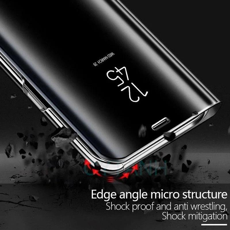 Mirror Leather Cases For Xiaomi Redmi Note 14 13 12 11 10 9 8 Pro Plus Redmi Note 12S 11S 10S 13C 12C Flip Magnetic Phone Cover