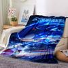 Custom Name Sonic Theme Printed Blanket Perfect For Couch Bed Travel Outdoor Use Machine Washable Cozy Durable