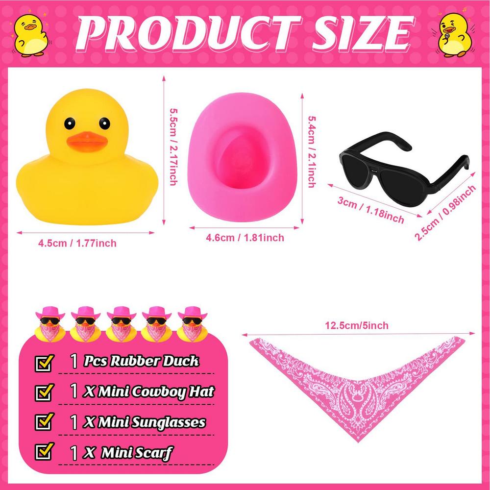 Автомобильная резиновая уточка Ковбойская резиновая уточка Крутое украшение на приборную панель Утка в солнцезащитных очках для приборной панели Игрушка Автомобильное украшение Аксессуары