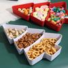 Big Capacity Plastic Candy Dish 3 Girds Plastic Tray Durable Tableware  Home