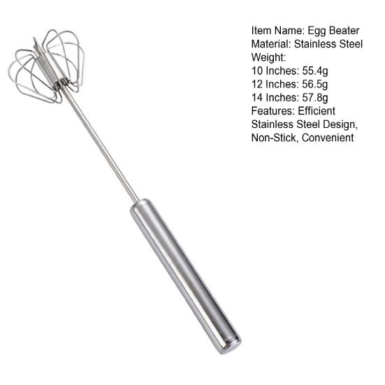 Полуавтоматический венчик для взбивания яиц из нержавеющей стали, антипригарный ручной миксер, инструмент для приготовления пищи на кухне, домашний ручной вращающийся шейкер-блендер