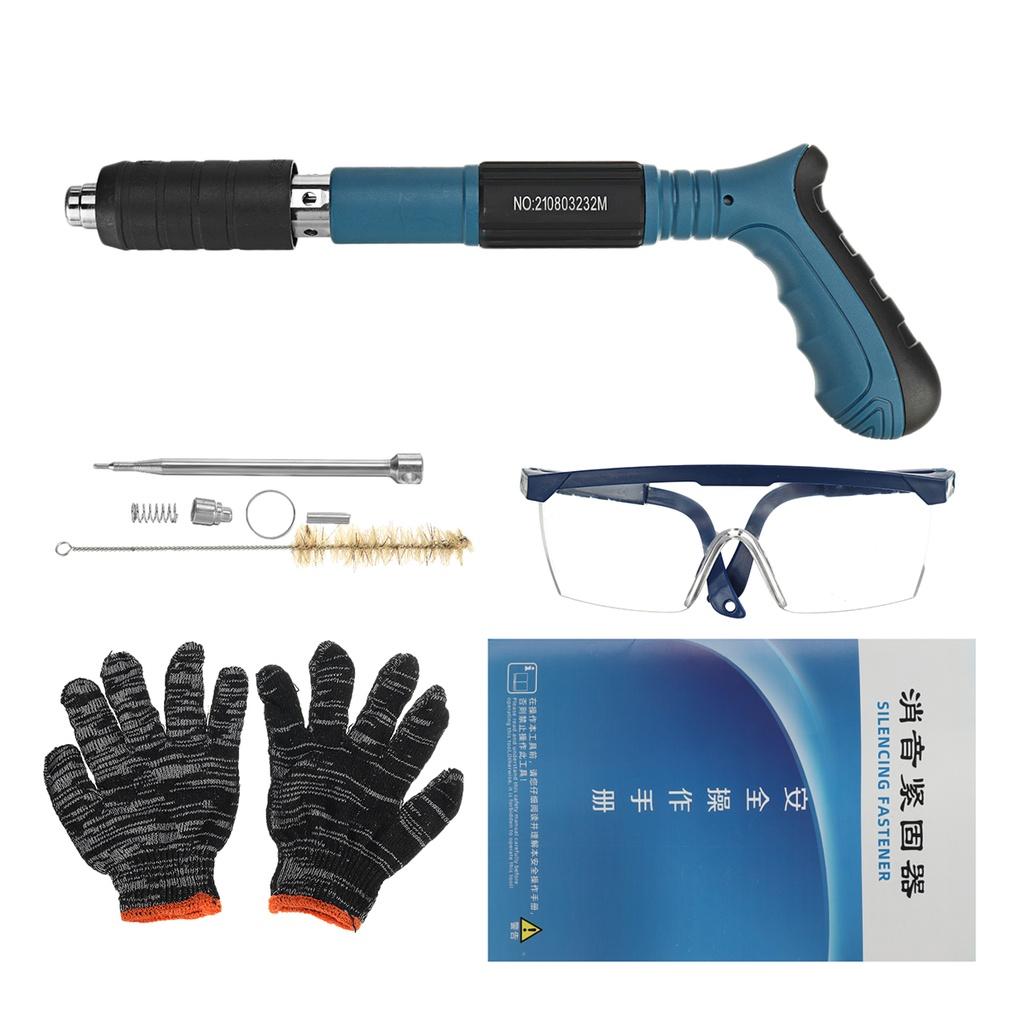 4 передачи Модернизированные стальные гвоздезабивные пистолеты Инструмент для заклепок Низкий уровень шума Домашний Бетонная стена Анкер Устройство для прокладки пазов для проводов Металлообрабатывающий электроинструмент