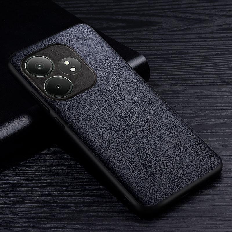 Leather Case For Realme GT Neo 6 SE 6T Luxury Business Style Retro Litchi Pattern Back Cover for Realme GT Neo 6 SE 6T Case