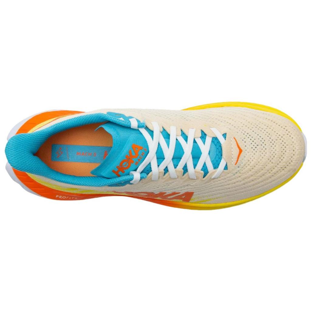 HOKA One One Carbon Plate Racing Road Fabric Non-Slip Wear-Resistant Breathable Low-Top Running Shoes Men Sneakers Beige Blue 1127893-SILL