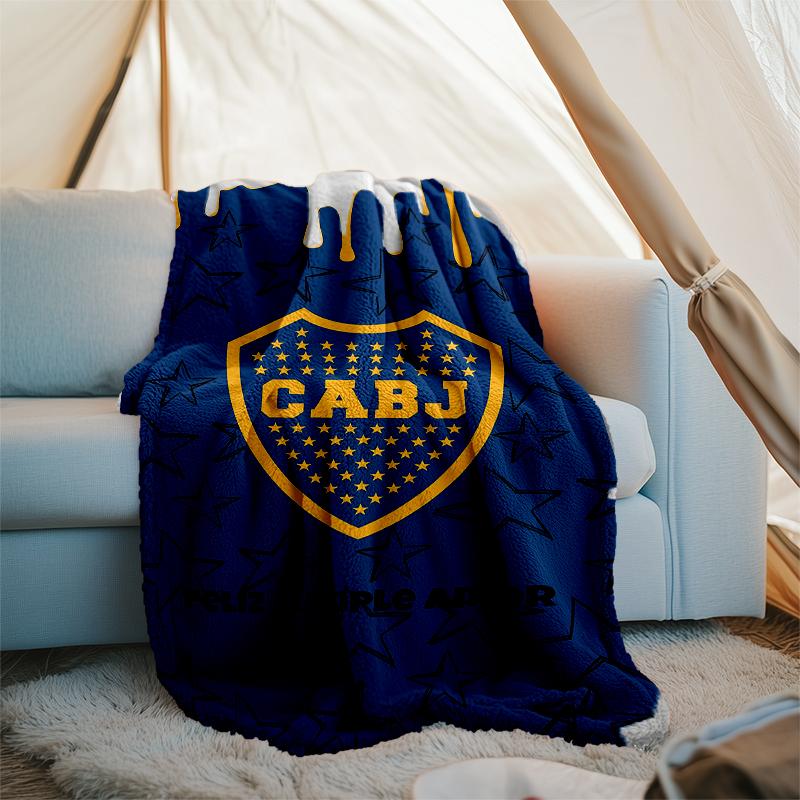 Club Atlético Boca Juniors printed throw blanket—soft,warm;versatile blanket for all seasons—perfect as &air-conditioning throw,nap blanket