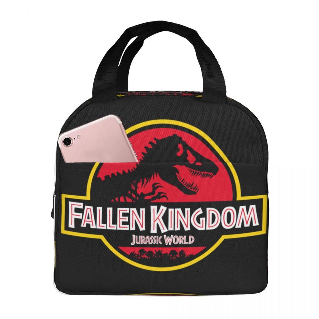 Insulated Lunch Bag Fallen Kingdom Jurassic World Accessories Horror Dinosaur Lunch Food Box New Thermal Cooler Bento Box