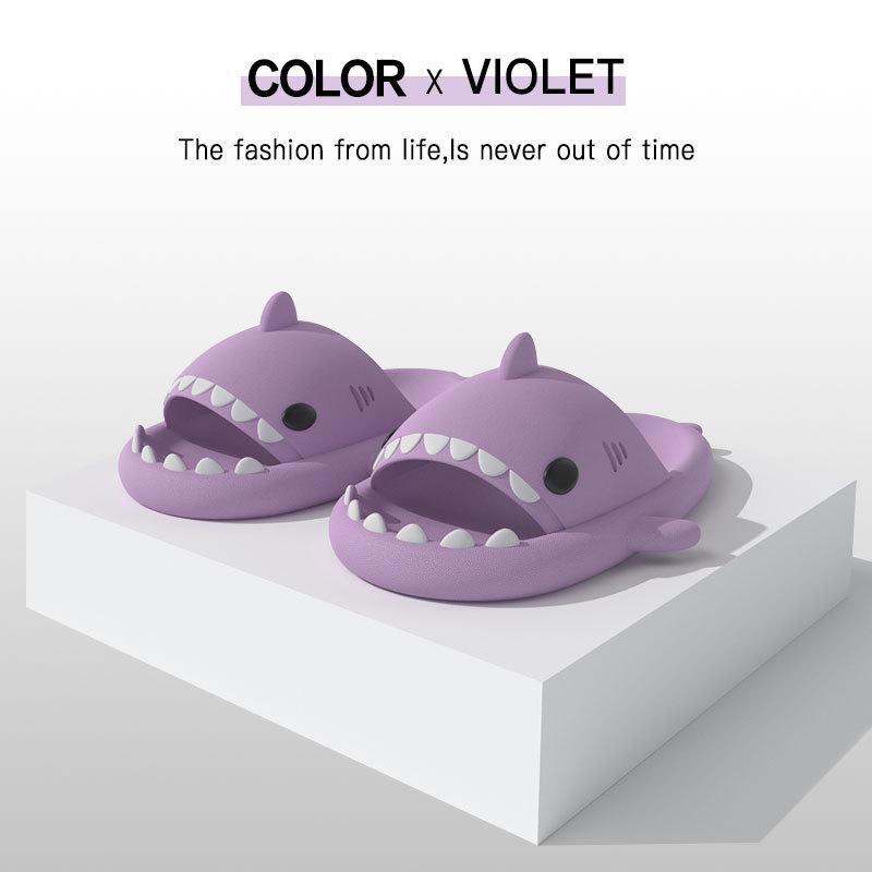 Тапочки Shark, летние тапочки для взрослых, модные домашние, для отдыха на открытом воздухе, с милым мультяшным рисунком, для дома, противоскользящие сандалии для женщин