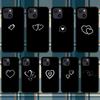 Простые линии Love Hear чехол для телефона iPhone 11 12 Mini 13 14 15 Pro XS Max X Plus SE XR Shell