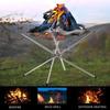 Campfire Fire Rack Foldable Mesh Fire Pit Wood Stove Stainless Steel Outdoor Camping Frame Rack Garden Backyard BBQ