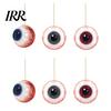 Halloween Holiday Decoration 6Pcs Wooden Hanging Decoration, Ghost Pumpkin Eyeball Party Supplies Ornament with Rope, Spooky