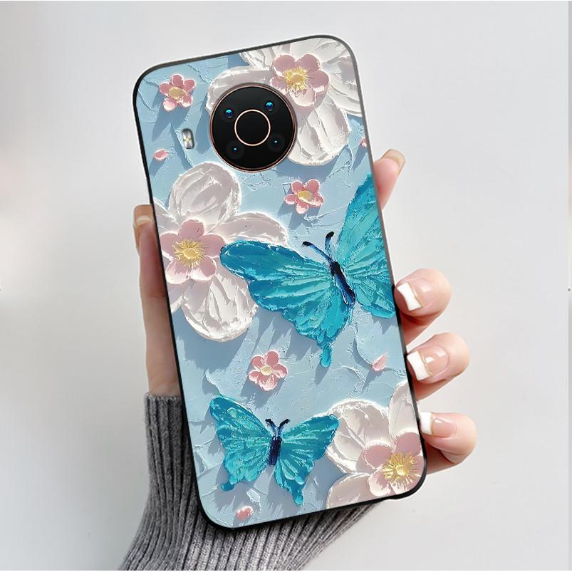 Печатный чехол для телефона Nokia X20/Nokia X10/Nokia X100/Nokia XR20 Capa Мягкий силиконовый черный корпус Чехол Милый Цветочный Мультяшный Корпус