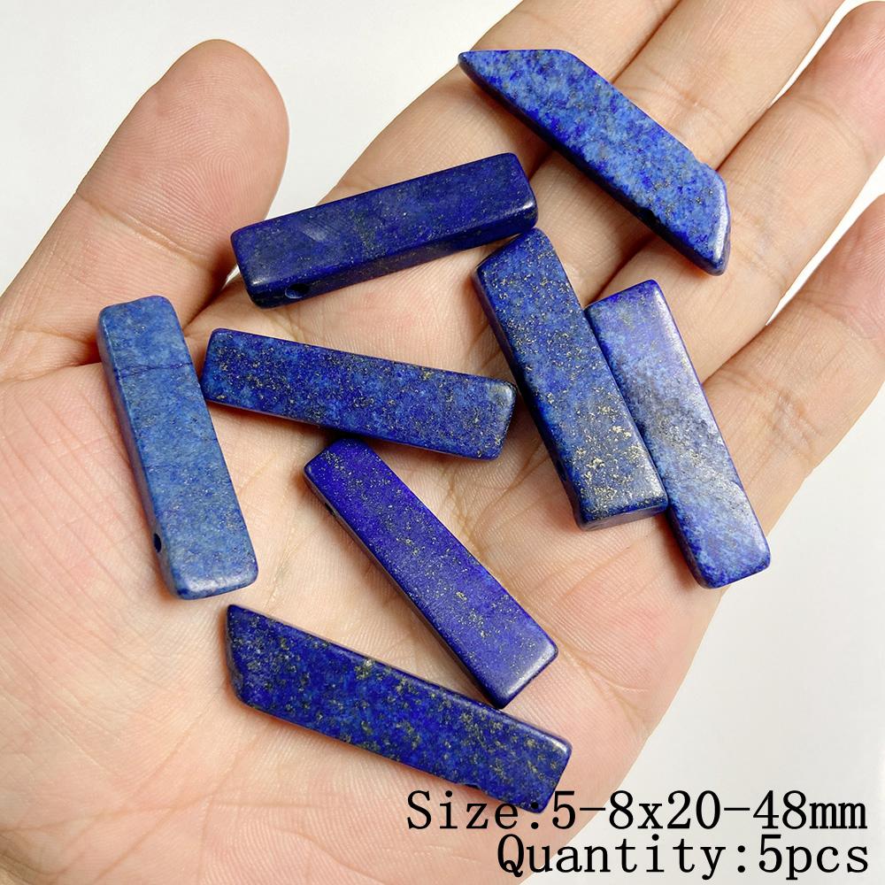Natural Blue Lapis Lazuli Connector Charms Pendant Stone Warter Drop Teardrop Heart Pendants Charm For Jewelry Making Necklaces