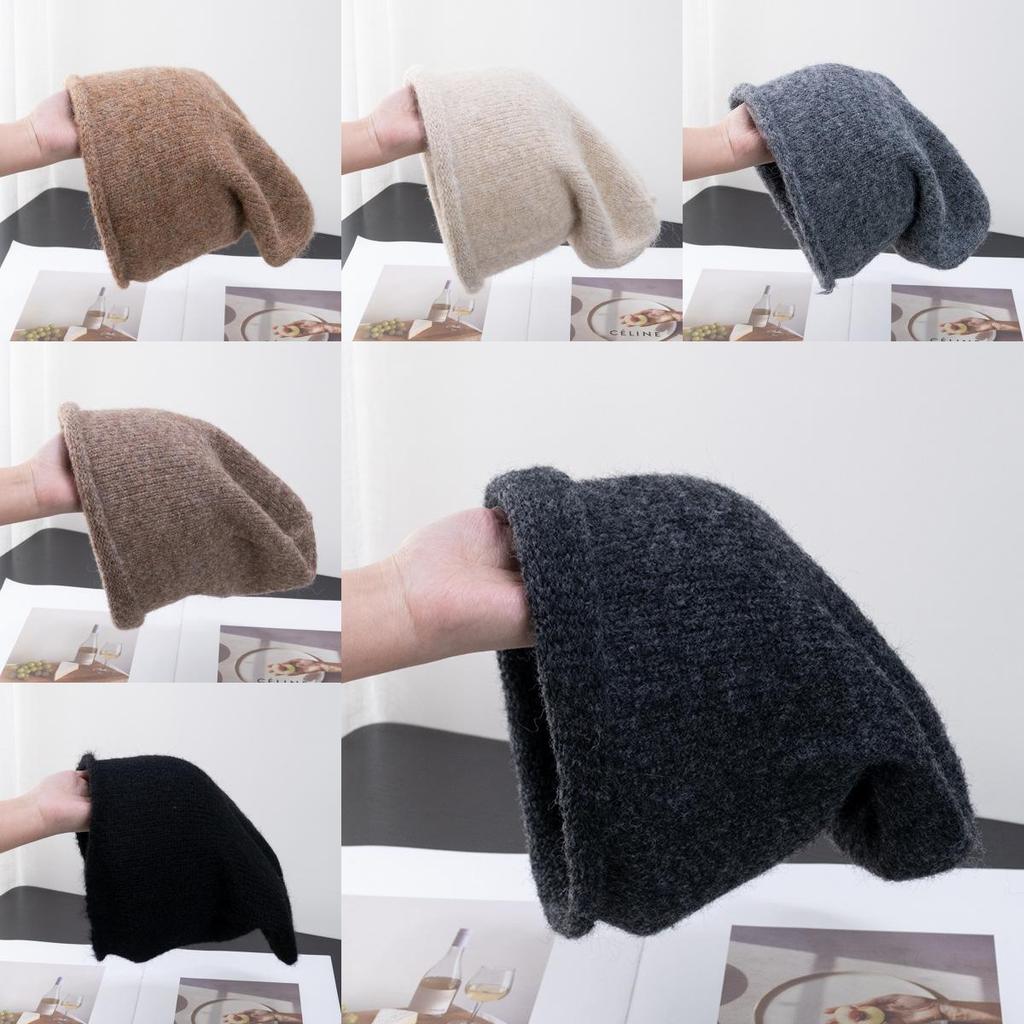 Sheep Wool Knit Beanie Hat For Women Winter Warmth And Windproof Protection