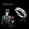 Anime Death Note Adjustable Rings for Men Women Yagami Light Cosplay Metal Ring Party Jewelry Gift