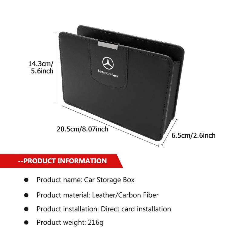 D6Car Door Organizer Phone Coins Keys Storage Stowing Tidying Box For Mercedes Benz AMG A C E S G Class W201 W210 W108 W204 W205