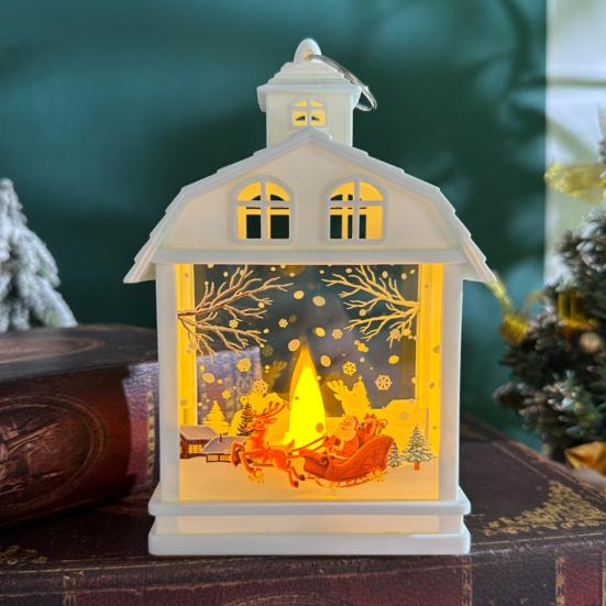 Yousheng Christmas House Wind Light Нежный светодиодный ночник Снеговик Санта-Клаус Лось Элемент Создает атмосферу Окружающее освещение Подвесные украшения на окна