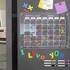 Magnetic Transparent Display Board Message Board Acrylic Weekly and Monthly Plan Board Reusable, Home Business Office Supplies