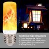 E12 E14 E27 B22 Светодиодные лампочки с эффектом пламени, 3 режима, мерцающая декоративная лампа