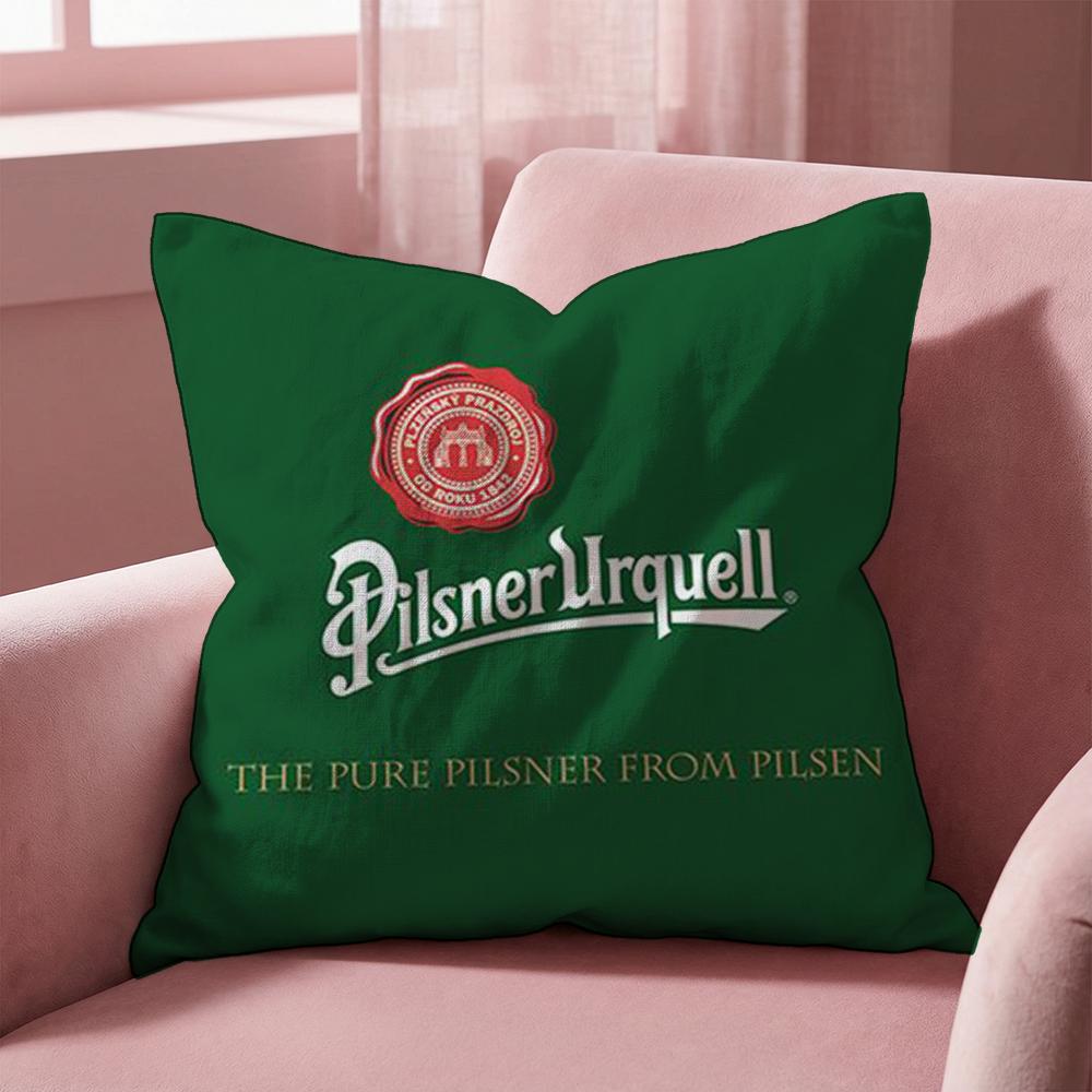 Чехол на подушку P-Pilsner U-Urquell, Многоцелевой чехол для дома и автомобиля - Двусторонний, Мягкий и Прочный для Ежедневного Использования