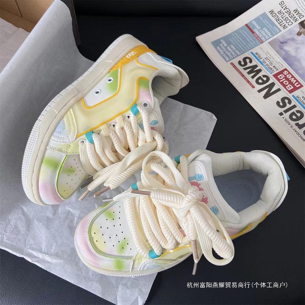 2025 осень оригинальные туфли-утки-мандаринки из желе, дофаминовые повседневные спортивные туфли для мужчин и женщин, кампусный тренд, парные туфли для скейтборда