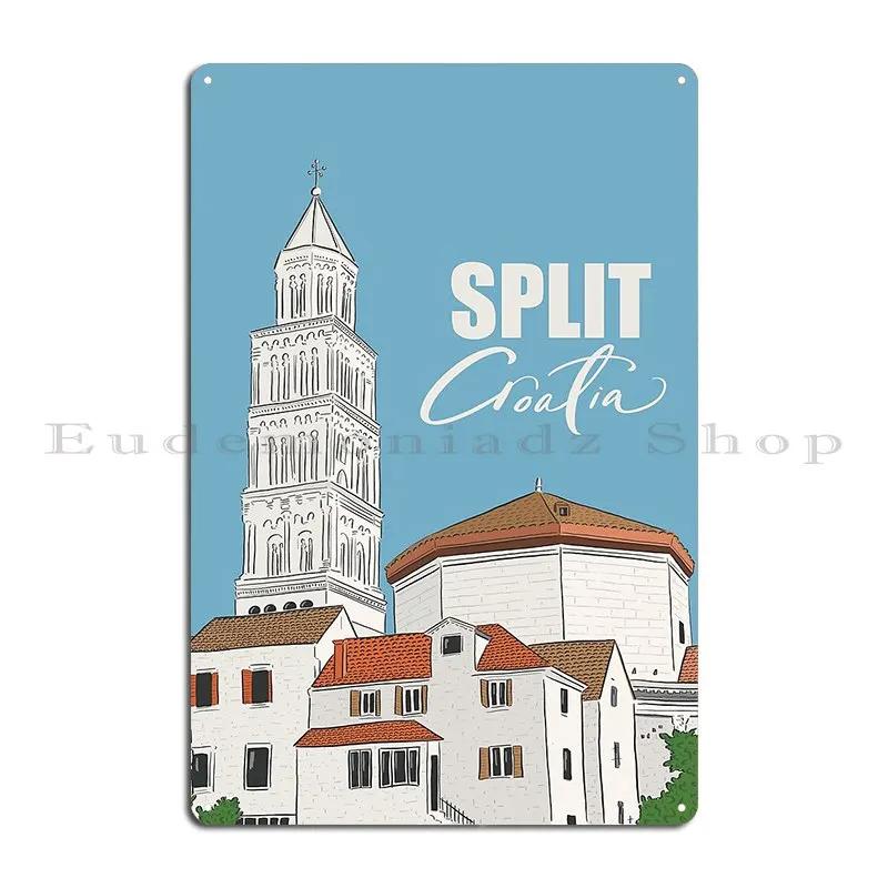Split Croatia Travel Poster Print Sticker Metal Sign Pub Plaques Pub Plates Printing Club Tin Sign Poster