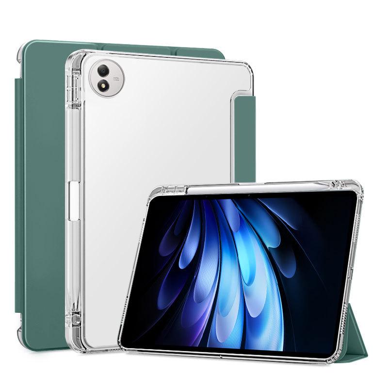 Vivopad 5 Pro 12.1\" Магнитный чехол-книжка с тремя сгибами и слотом для стилуса - Прозрачный матовый мягкий чехол