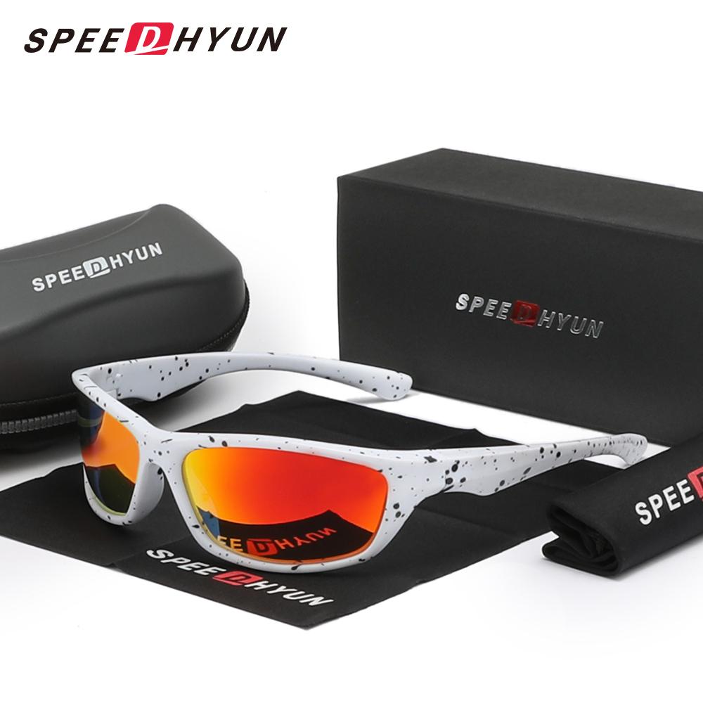 SPEEDHYUN Новый дизайн Splash Ink Marble Pattern Солнцезащитные очки Anti-UV400 Мужские/Женские модные очки Велосипедные спортивные поляризованные очки