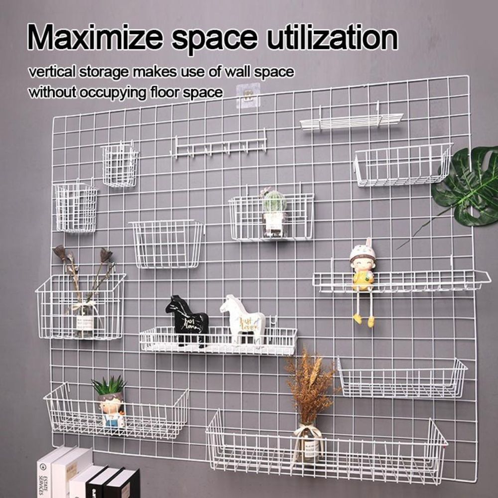 Strong Load Bearing Grid hanging basket Hanging Hook Grocery rack Grid Panel Accessories