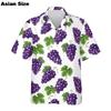 Funny Chili Fruit pineapple Pattern Shirt For Men 3D Print Pepper Hawaiian Shirts Summer Button Short Sleeve Street Lapel Top