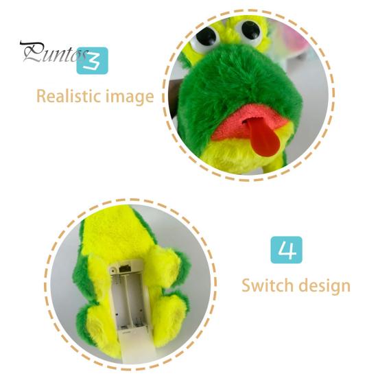 Электрическая плюшевая игрушка-лягушка со звуком, подвижным языком, интерактивное ходячее животное, плюшевая музыкальная кукла для детей, мальчиков и девочек, подарок на день рождения