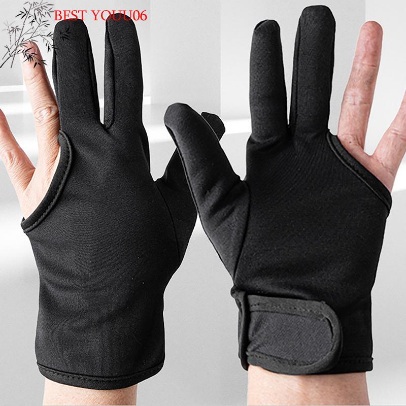 (YOUU06)Three Fingers Barber Hairdressing Glove Heat Resistant Finger Protect Hair Straightening Curling Styling Accessories