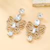 Висячие серьги для женщин Бабочка Стеклянная невеста Свадебные украшения Аксессуары