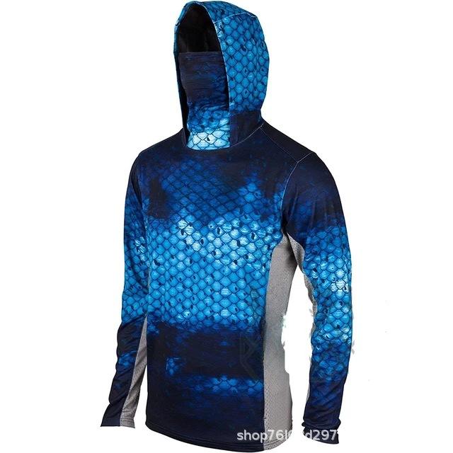 Fishing Suit Fly Fishing Luya Hoodie Summer Men's Long Sleeve Sunscreen Clothing Hood Mask Support Labeling