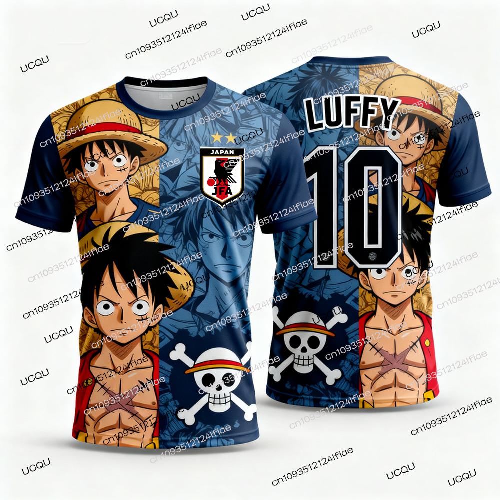 2026 Япония One Piece Луффи Футбольная Майка Футболка для Мужчин и Женщин - Быстросохнущая Аниме Спортивная Одежда