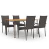 Day and Night - Day and Night Garden Dining Furniture Set 5 Pieces Brown Rattan