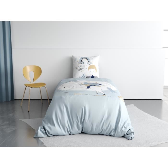 Housse de couette - Lovely prince - 140 x 200 cm - 1 taie - 100% coton - Lavable à 40°