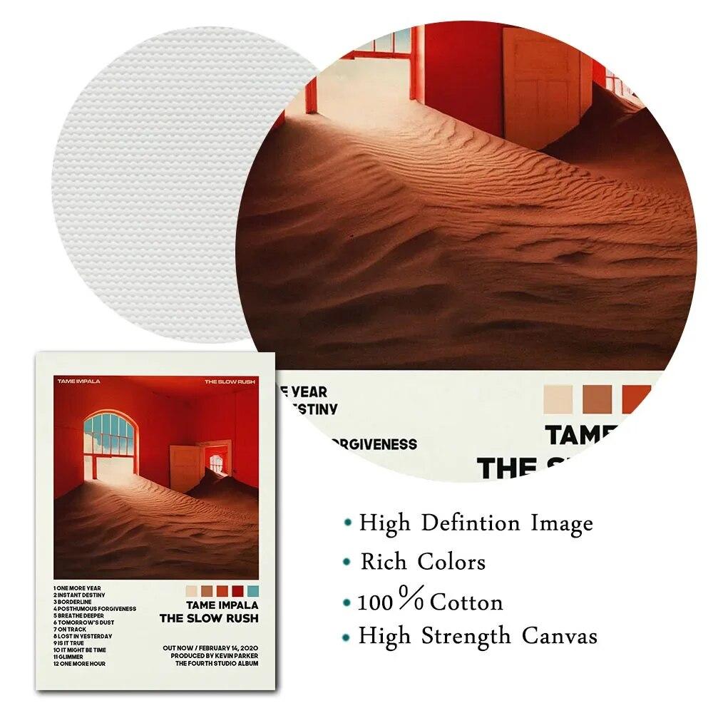 Постер «Приручить Импалу на Гластонбери», винтажный красочный чехол, холст, картина, ретро настенные панно для гостиной, украшение дома